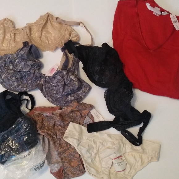 NWT Victoria Secret Mixed LOT Bras All 34D Panties - Picture 1 of 7